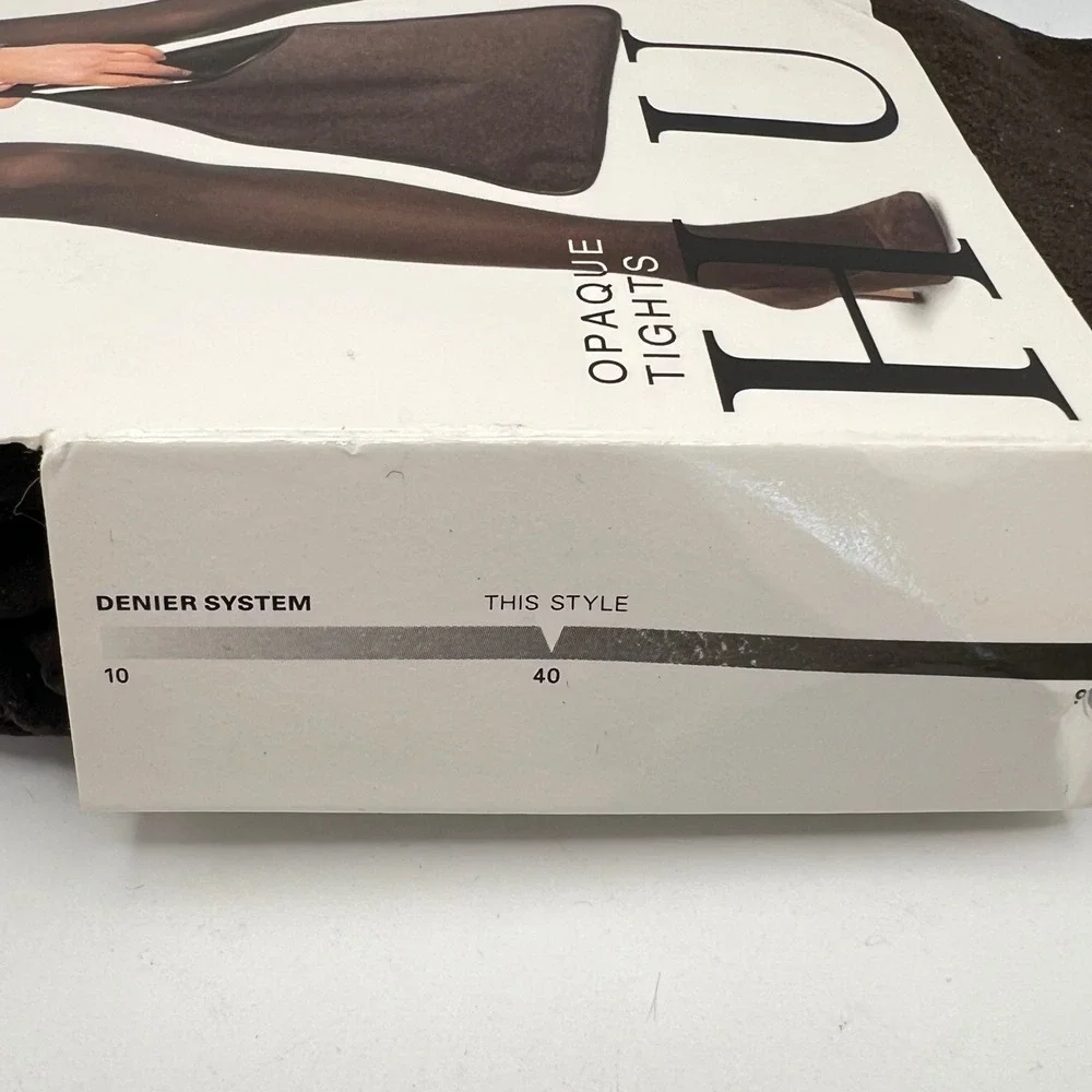 Hue Opaque Tights Women's Size 5 Espresso New In Package